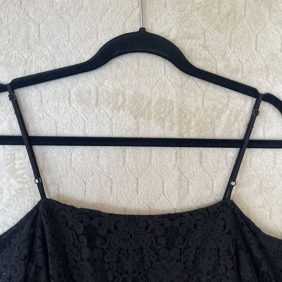 Bailey 44 Tusk Woven Lace Off The Shoulder Bell Sleeve Top Black Sz Small - Picture 6 of 13
